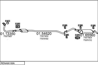 SISTEM DE ESAPAMENT MTS RENA86169A001993
