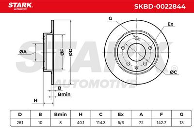 спирачен диск STARK SKBD-0022844