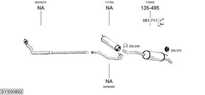 Изпускателна система BOSAL SYS00892