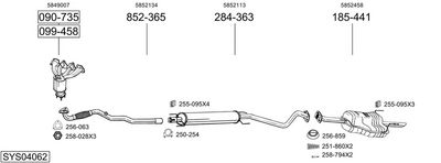 SISTEM DE ESAPAMENT BOSAL SYS04062