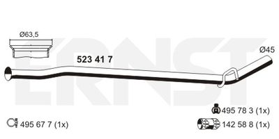 Rura wydechowa ERNST 523417