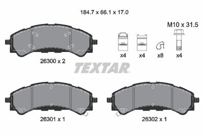 Remblokken set Voor , past: FORD USA BRONCO, RANGER 2.0D-3.0D 09.18-