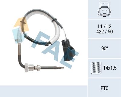 Jutiklis, išmetamųjų dujų temperatūra