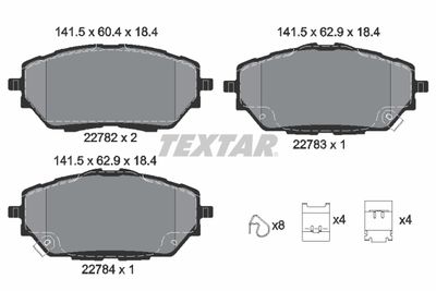 Комплект тормозных колодок, дисковый тормоз TEXTAR 2278201 для TOYOTA C-HR