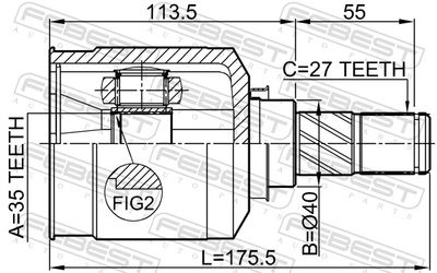 Joint Kit, drive shaft 0411-CW5LH