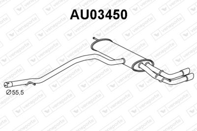 VENEPORTE AU03450 Глушитель выхлопных газов  для AUDI A3 (Ауди А3)