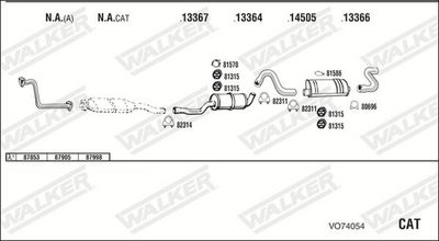 Изпускателна система WALKER VO74054
