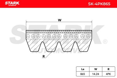 пистов ремък STARK SK-4PK865