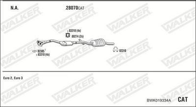 Изпускателна система WALKER BWK019334A