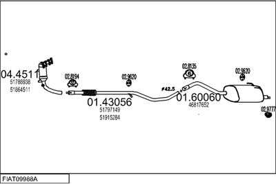 SISTEM DE ESAPAMENT MTS FIAT09988A059291