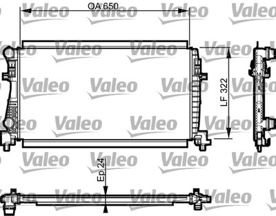 Радиатор, охлаждение двигателя VALEO 735557 для SEAT ATECA