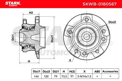 комплект колесен лагер STARK SKWB-0180567