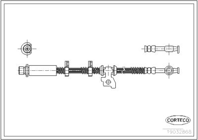 CORTECO 19032868 Тормозной шланг  для LAND ROVER RANGE ROVER II (P38A) 4.0 4x4
