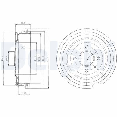 Bęben hamulcowy DELPHI BF52