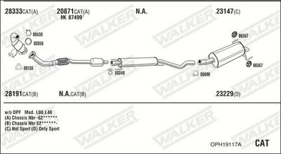 ABGASANLAGE WALKER OPH19117A