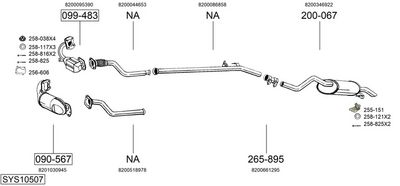 ABGASANLAGE BOSAL SYS10507