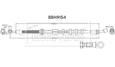 спирачен маркуч BORG & BECK BBH9154