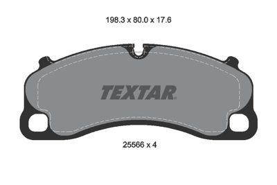 Комплект тормозных колодок, дисковый тормоз TEXTAR 2556601 для PORSCHE 718