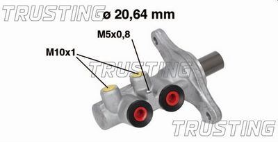 Главный тормозной цилиндр TRUSTING PF846 для FIAT 500