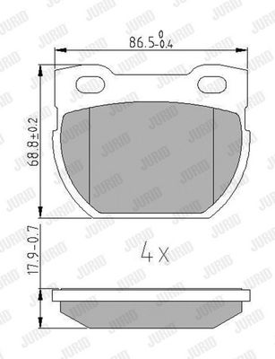 BREMSBELAGSATZ SCHEIBENBREMSE JURID 573644J 1