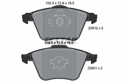 Комплект тормозных колодок, дисковый тормоз 2391201