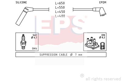 Комплект проводов зажигания EPS 1.501.753 для MITSUBISHI COLT