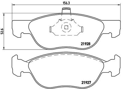 BREMBO P 23 081 Тормозные колодки и сигнализаторы  для FIAT PUNTO (188_) 1.9 JTD
