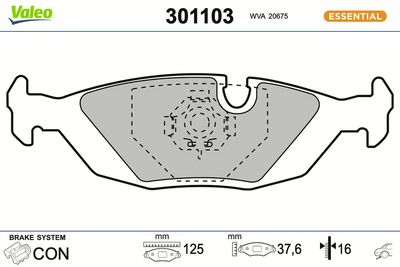 BREMSBELAGSATZ SCHEIBENBREMSE