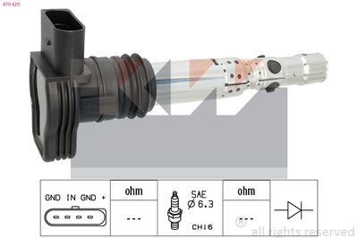 Zapalovací cívka KW 470 429