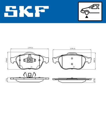 Комплект тормозных колодок, дисковый тормоз VKBP 80263