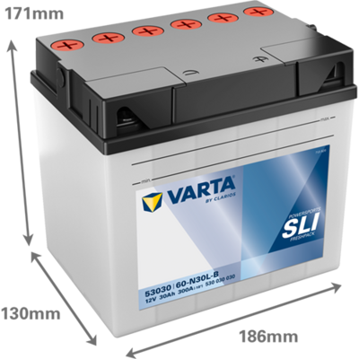 STARTERBATTERIE VARTA 530030030K544 1