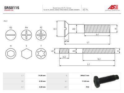 Komplet za popravak, alternator AS-PL AS SRS0115