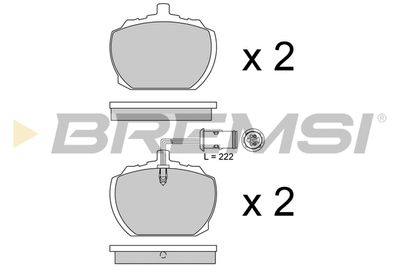 Комплект тормозных колодок, дисковый тормоз BREMSI BP2207 для RELIANT SCIMITAR