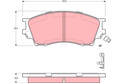 Комплект тормозных колодок, дисковый тормоз TRW GDB3230 для MAZDA XEDOS