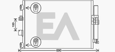 Конденсатор, кондиционер EACLIMA 30C22053 для FORD C-MAX