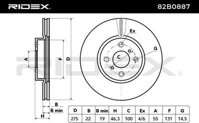спирачен диск RIDEX