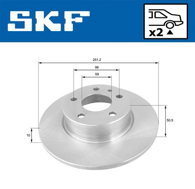 DISC FRANA SKF VKBD90501S2 1