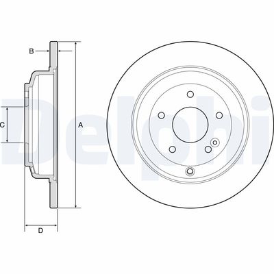 Tarcza hamulcowa DELPHI BG4793C