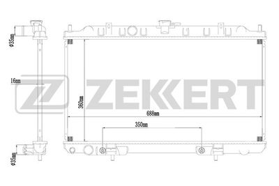Радиатор, охлаждение двигателя ZEKKERT MK-1013 для NISSAN PRIMERA