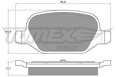 Комплект тормозных колодок, дисковый тормоз TOMEX Brakes TX 12-701 для LADA GRANTA