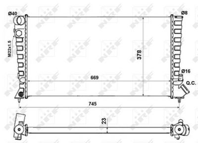 Radiator, engine cooling 58189A