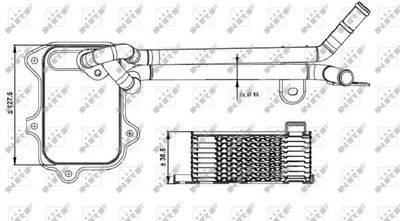 Oil Cooler, engine oil 31261