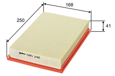 въздушен филтър VALEO 585248