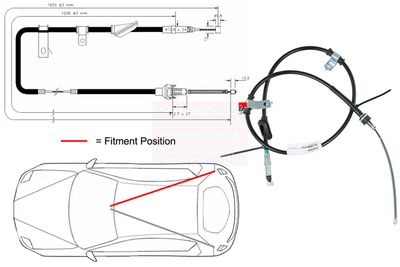 Тросик, cтояночный тормоз FAI AutoParts FBC0101 для LAND ROVER FREELANDER