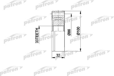 PATRON PCV3012 ШРУС  для AUDI A6 (Ауди А6)