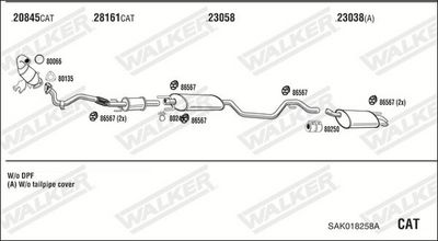 Изпускателна система WALKER SAK018258A