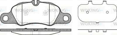 Комплект тормозных колодок, дисковый тормоз WOKING P12663.00 для PORSCHE CAYMAN