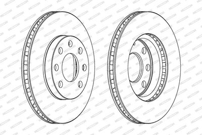 BREMSSCHEIBE FERODO DDF151C 1