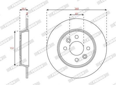 BREMSSCHEIBE FERODO DDF3047C 1