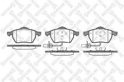 комплект спирачно феродо, дискови спирачки STELLOX 401 022B-SX